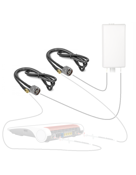 LTE antennekabel 8 meter coax N-Male naar SMA-Male