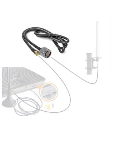 LTE antennekabel 8 meter coax N-Male naar SMA-Male