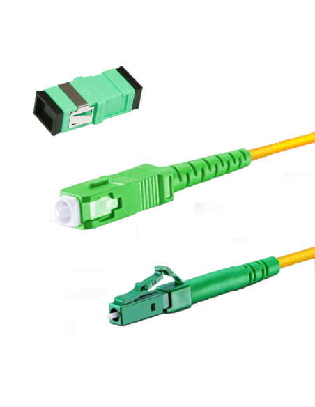 SC-LC GROEN (SC-APC/LC-APC) glasvezelkabel-set